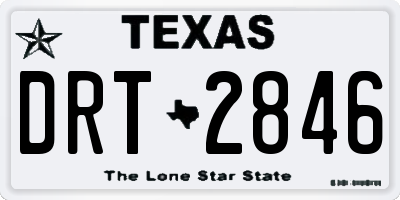 TX license plate DRT2846