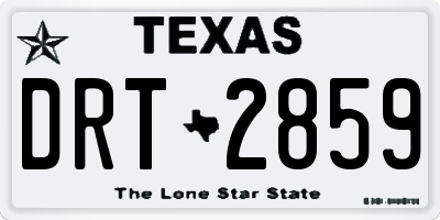 TX license plate DRT2859