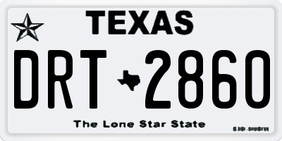 TX license plate DRT2860