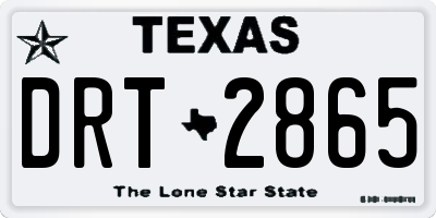 TX license plate DRT2865