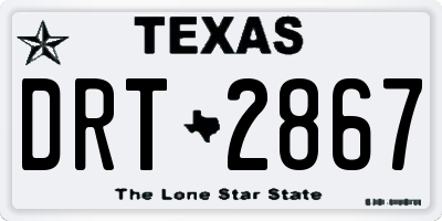 TX license plate DRT2867