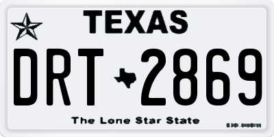 TX license plate DRT2869