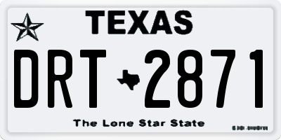 TX license plate DRT2871