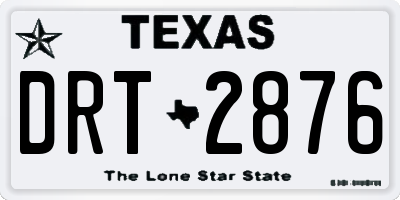 TX license plate DRT2876