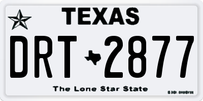 TX license plate DRT2877