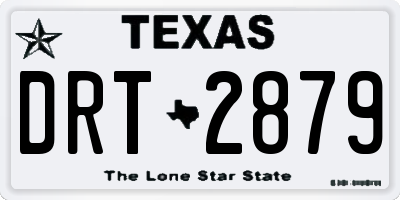 TX license plate DRT2879