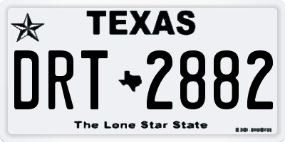 TX license plate DRT2882