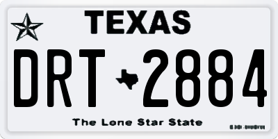 TX license plate DRT2884
