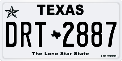 TX license plate DRT2887