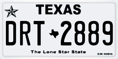 TX license plate DRT2889