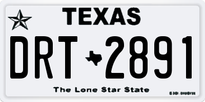 TX license plate DRT2891