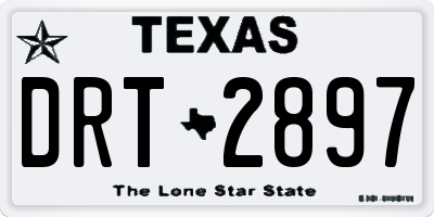 TX license plate DRT2897