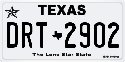 TX license plate DRT2902
