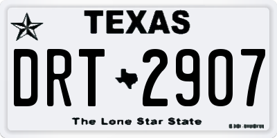 TX license plate DRT2907