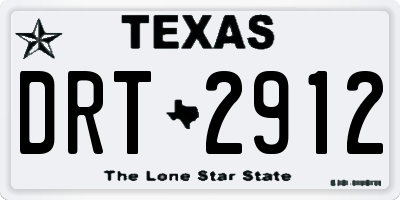 TX license plate DRT2912