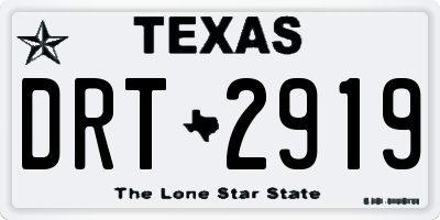 TX license plate DRT2919