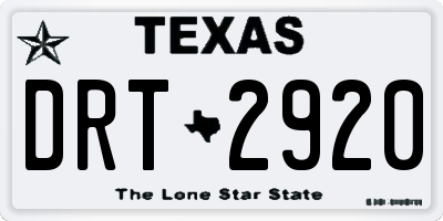TX license plate DRT2920