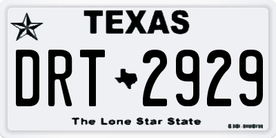 TX license plate DRT2929