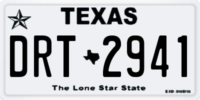 TX license plate DRT2941