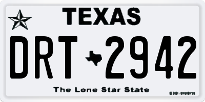 TX license plate DRT2942