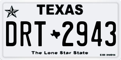 TX license plate DRT2943