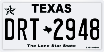 TX license plate DRT2948