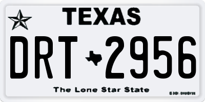 TX license plate DRT2956