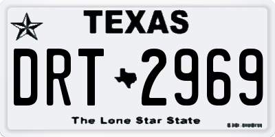 TX license plate DRT2969