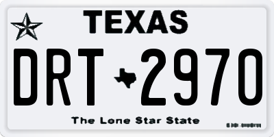 TX license plate DRT2970