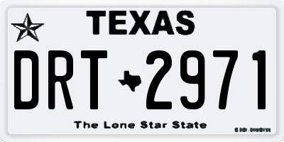 TX license plate DRT2971