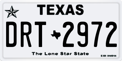 TX license plate DRT2972