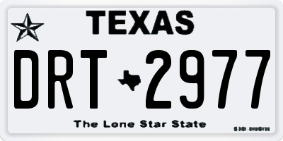 TX license plate DRT2977