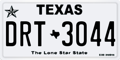 TX license plate DRT3044