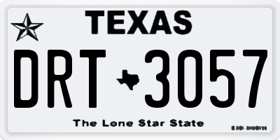 TX license plate DRT3057