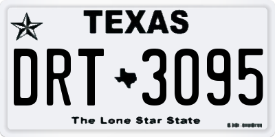 TX license plate DRT3095
