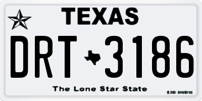 TX license plate DRT3186