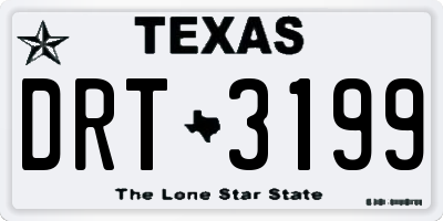 TX license plate DRT3199