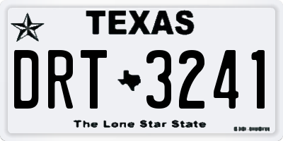 TX license plate DRT3241
