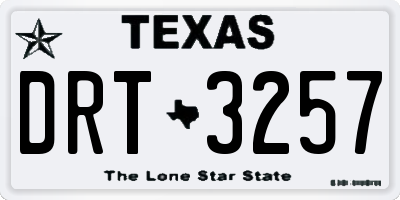 TX license plate DRT3257