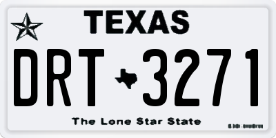 TX license plate DRT3271