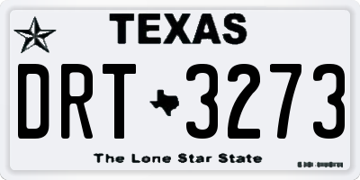 TX license plate DRT3273