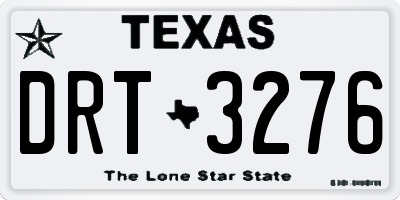 TX license plate DRT3276