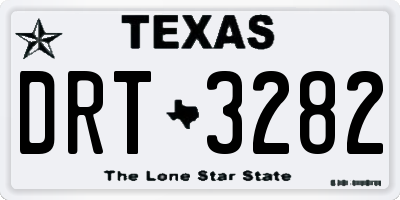 TX license plate DRT3282