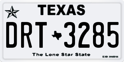TX license plate DRT3285