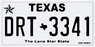 TX license plate DRT3341