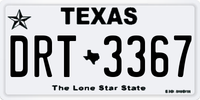 TX license plate DRT3367