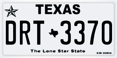 TX license plate DRT3370