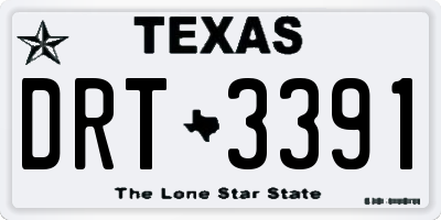 TX license plate DRT3391