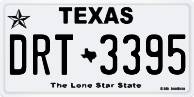 TX license plate DRT3395