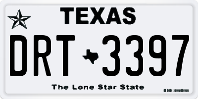 TX license plate DRT3397
